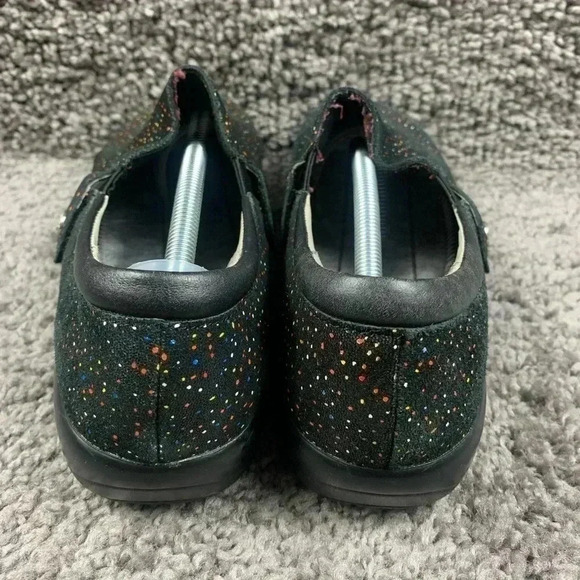 Alegria KAR-763XW Paityn Confetti Sprinkles Black Slip-On Clogs 40 US 9.5-10 - Picture 4 of 8